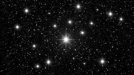 Obraz premium Constellation of stars shining brightly in a vast, dark space, for astronomy studies