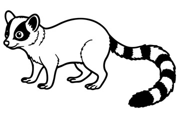 Fototapeta premium Sleek Ringtail Art
