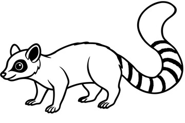 Obraz premium Sleek Ringtail Art