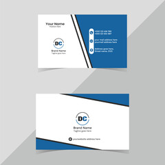Modern Vector Business Card Template Design with Corporate Elements and Clean Layout