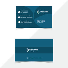Business card set template design with clean layout and creative elements for web and print use