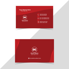 Corporate identity and business card template design with vector layout, web elements, and modern style