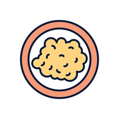 Scrambled eggs Vector icon