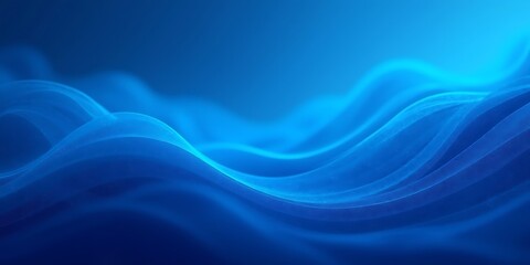 Fototapeta premium Abstract blue waves wallpaper with a soft, flowing texture and light swirls