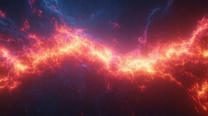 Fototapeta premium Abstract fiery cosmic streams