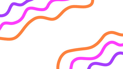Hand-drawn colourful wavy line element