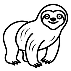 Obraz premium Sloth Serenity Vector