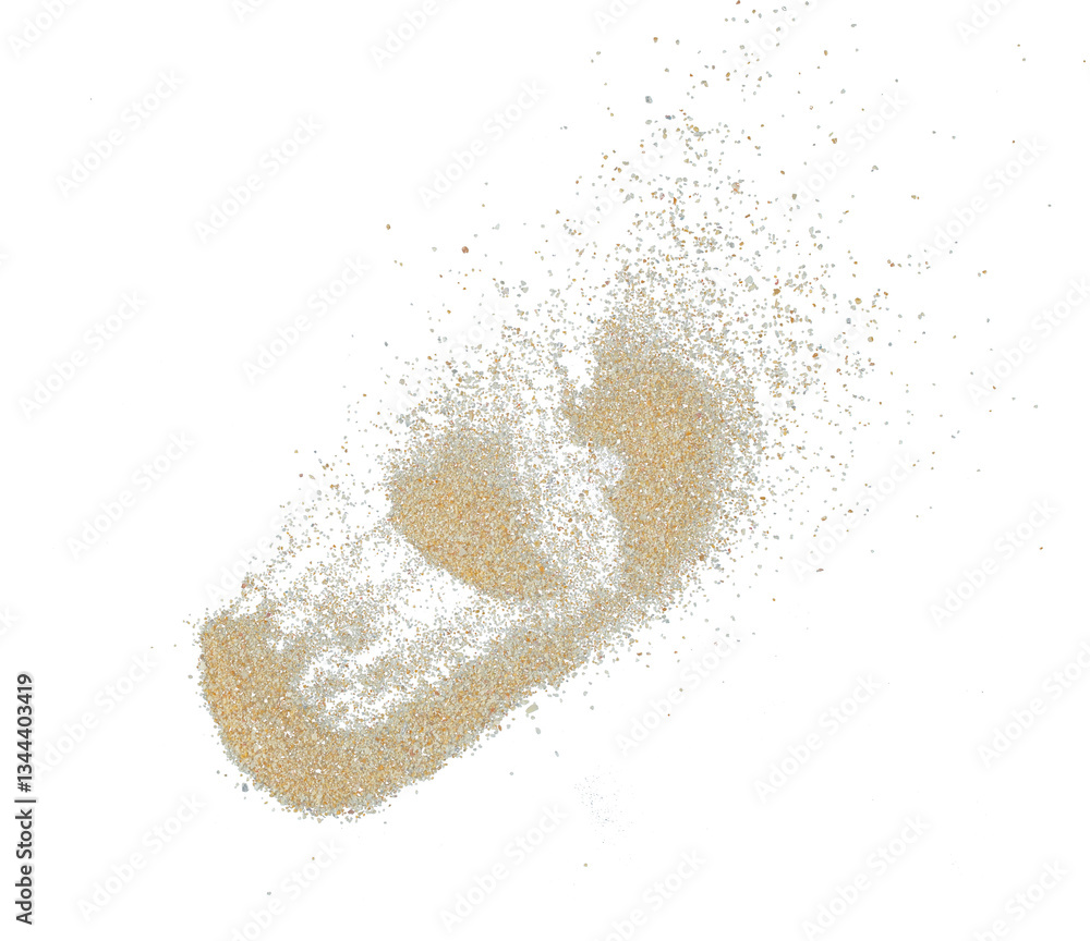Poster grain sand with particle isolated