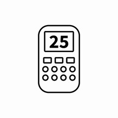Temperature control remote icon vector sign