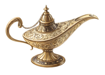 Fototapeta premium aladdin lamp isolated on white background