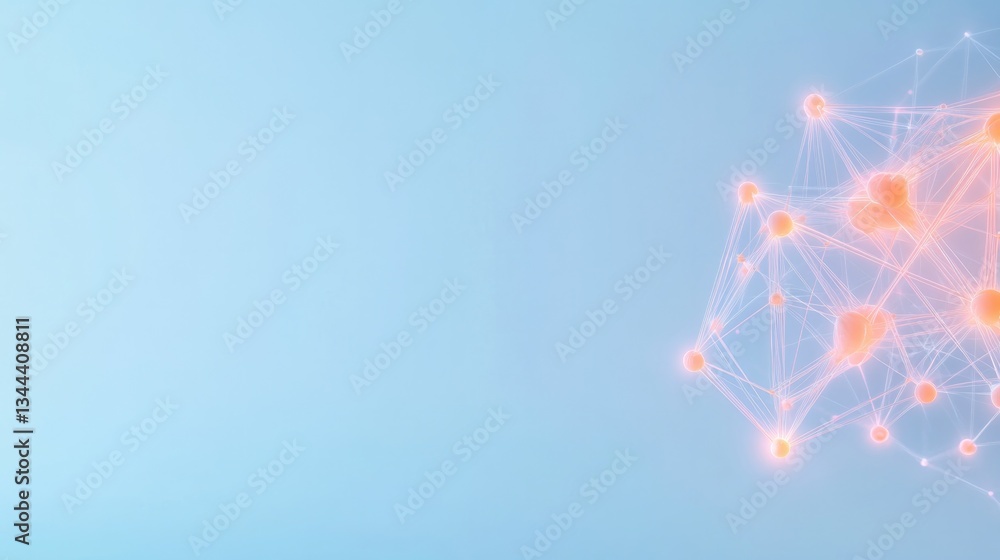 Poster abstract representation of groundbreaking scientific discovery using vibrant colors and shapes on pl