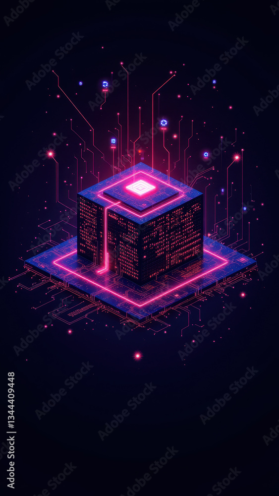 Poster a digital illustration depicting cybersecurity elements with a focus on kubernetes and 2fa concepts.
