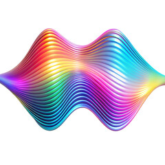 Rainbow Wave Abstract 3D Render, Isolated on Transparent Background, Abstract art, colorful, vibrant, Rainbow, 3D, Abstract