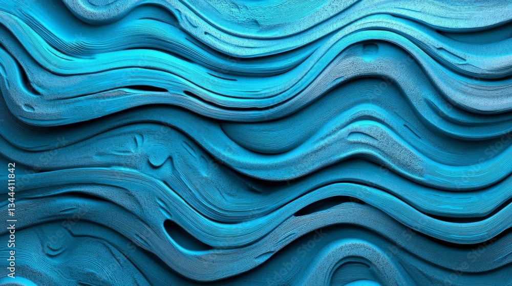 Poster the colors blue, purple, and turquoise are combined in curved shapes to create a vibrant background 
