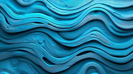 Fototapeta premium The colors blue, purple, and turquoise are combined in curved shapes to create a vibrant background of neon lines, all produced using 3D rendering techniques