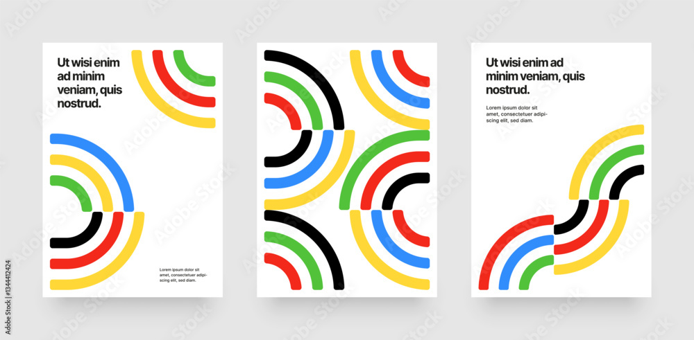 Aufkleber colored lines design for poster, cover or background. template with abstract running track for compe