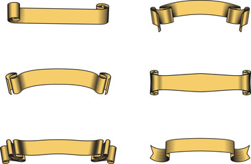 Ribbons collection. Ribbon banner vector art. Ribbons and banners. Flat ribbons. Set of Ribbons and banner. Banner illustration. Set of banner. Set of scroll ribbon, vintage, retro. blank, template.