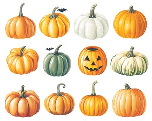Autumn Pumpkins Halloween Collection.