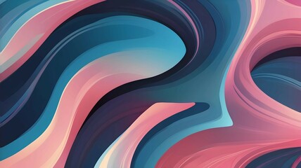Abstract Colorful Waves with Fluid Paper Layered Design