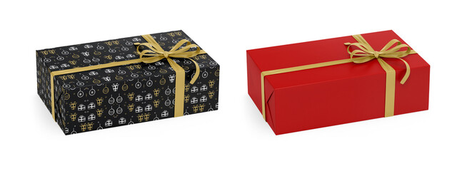 Paper Cardboard Box Mockup Isolated on Background. 3D Rendering