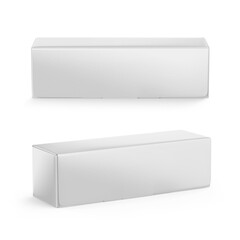 Paper Cardboard Box Mockup Isolated on Background. 3D Rendering