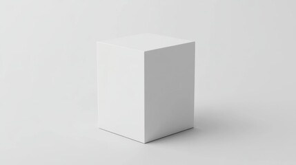 Minimalist Blank Tea Dispenser Box Mockup Template on Pure White Background for Design Showcase - 3D Illustration