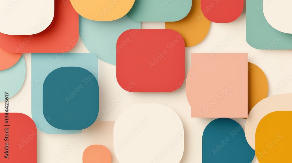 Poster colorful abstract background with dynamic shapes and vivid colors for modern design