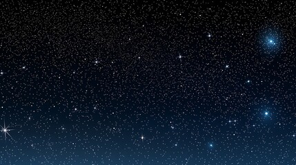 Starry night sky background shows bright stars in the dark night in dark sky