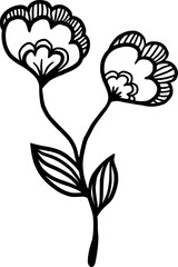 silhouette flower illustration