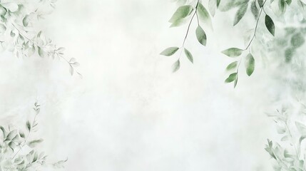 Gentle leaves against a soft, muted background.