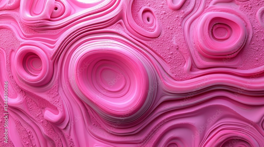 Aufkleber the background is an abstract design made up of 3d pink ribbons, rendered in 3d with a copy space