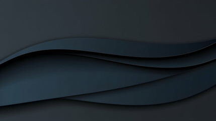 Elegant dark blue abstract waves background design. Perfect for modern presentations or website banners.
