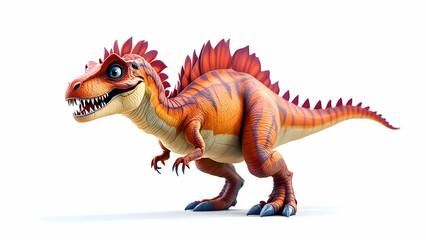 Obraz premium Cartoon dinosaur isolated on white background
