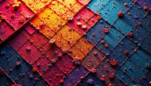 Intricate geometric textile design in muted tones , repeat, pattern, tones