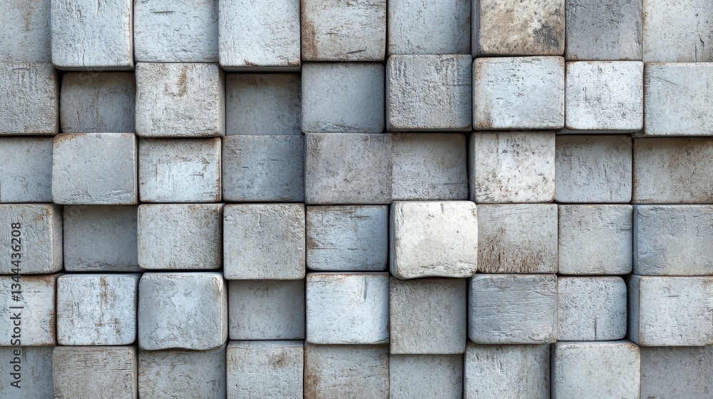 Poster the arrangement of rectangular tiles results in a silver wall, which forms a 3d, luxurious backgroun