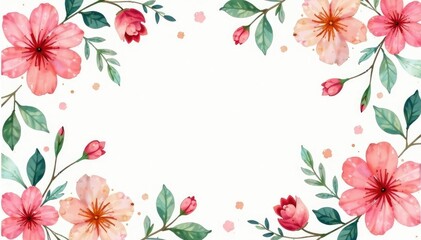 Delicate watercolor floral pattern, perfect for spring flyers , pastel, flowers