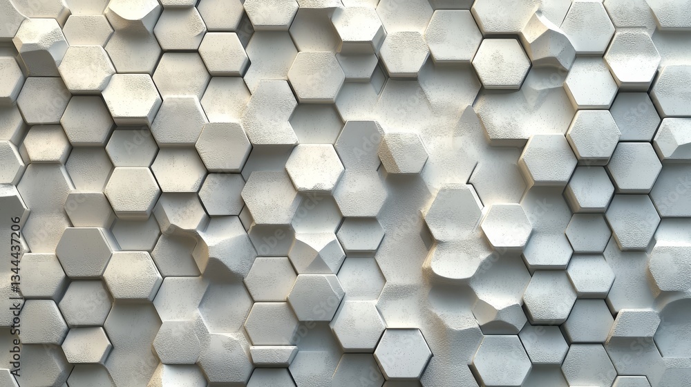 Poster the background image depicts a polished, futuristic wall design with white tiles and 3d diamond-shap