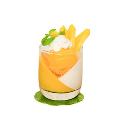 Delicious mango dessert recipe home kitchen food photography bright setting close-up summer treat