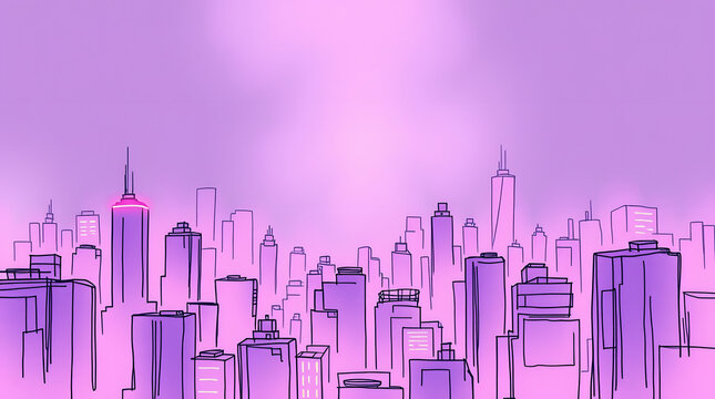 A futuristic cityscape at night with vibrant neon lights and skyscrapers.