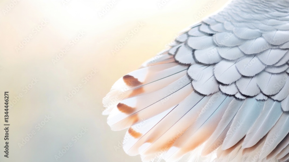 Poster close-up of bird intricate feather patterns set against soft blurred background