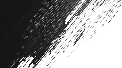 Abstract black and white diagonal lines background.