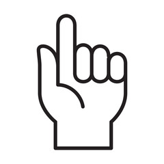 Index finger icon. Pointer icon. Participate symbol. Volunteer sign.