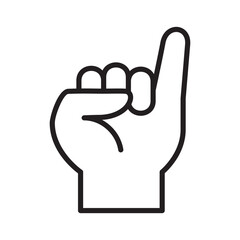 Little finger icon. Little finger hand icon. Pinky finger sign. Pinky promise symbol.