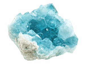 Radiant azure crystal cluster