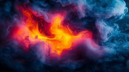 Colorful Smoke Clouds Abstract