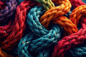 Intricate woven threads, rich colors, seamless design , surface, texture