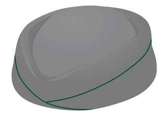 Grey  stewardess hat. vector illustration