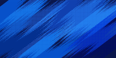 blue color pattern gradient grunge texture background. Dots pop art comics sport style vector illustration Abstract background dark blue with modern corporate concept © alfan