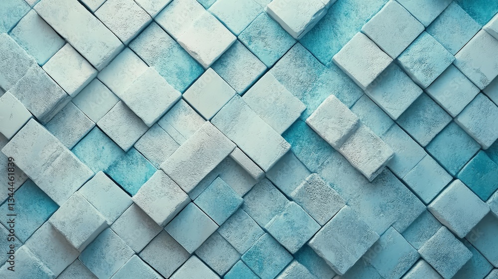 Poster grey translucent cubes are arranged perfectly to create a contemporary tech background in a 3d rende