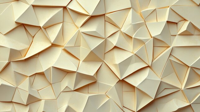 A light-colored modern surface adorned with triangular pyramids, suitable for an abstract 3D wallpaper design